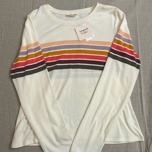 NWT striped long sleeve top